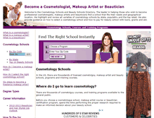 Tablet Screenshot of beautyandcosmetologyschools.com